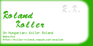 roland koller business card